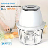 USB Mini Food Processor, 304 Stainless Steel 350ml Generation II Portable Handheld Rechargeable Food Chopper & Processor Spice Slicer - Imported from UK