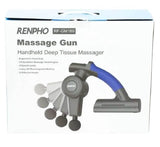 RENPHO Massage Gun Deep Tissue Muscle Massager with Adjustable Arm & 6 Massage Head, Percussion Handheld Electric Muscle Massager for Sore Muscle, Stiffness Pain Recovery - Imported from UK