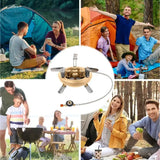 BRS 16000W Camping Gas Stove, Portable 5-Core High Pressured Camping Burner, Windshield Butane Gas Burner With Piezo Ignition for Camping & Outdoor Activities - Imported from UK