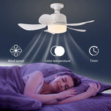 LED Socket Fan Light with Remote, Portable 17.7" Ceiling Fan with LED Light for Kitchen, Bedroom, Small Rooms - Imported from UK