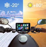 Motorcycle DVR WiFi 5.5" IPS Smart Touch Screen with Dual HD 1080P Cameras, GPS, G-Sensor, TPMS, IP67 Waterproof, SD Card Slot, Wireless Apple Carplay Android 2K HD Recorder - Imported from UK