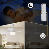 LED Socket Fan Light with Remote, Portable 17.7" Ceiling Fan with LED Light for Kitchen, Bedroom, Small Rooms - Imported from UK