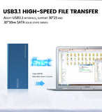 mSATA to USB 3.1 Gen2 10GBPS SSD Enclosure Adapter Case with USB Type C Interface for mSATA Internal Solid State Drive Hard Drive - Imported from UK