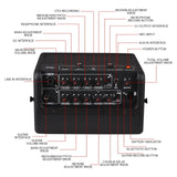 Rowin 30W Electric Guitar Multifunctional Amplifier with OTG BT Function, Rechargeable Portable Acoustic Guitar Amp Reverb Chorus Effect REC Microphone Inputs Aux In Headphone Jack - Imported from UK