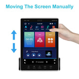 Car Multimedia Player, 2+64G Android 13 Single Din Vertical Touchscreen Car Stereo Wireless CarPlay Android Auto, 9.5" Adjustable Angle Touch Screen Radio with Mirror Link WiFi Bluetooth GPS FM RDS EQ SWC + Backup Camera - Imported from UK