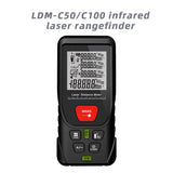 LDM-C50 Laser Distance Meter, Infrared Handheld Laser Construction Tool for High-Precision Measurements - Imported from UK