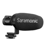 Saramonic Vmic Mini Unidirectional On-Camera Shotgun Microphone with Shock Mount for DSLR Camera Camcorder in Vlogging, Mobile Journalism, ASMR Recording, Interview - Imported from UK