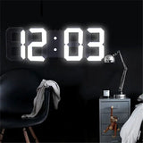 Bedler 3D LED Electronic Digital Stereo Wall & Desk Clock, Fashionable White Luminous USB Plug Easy to Read at Night, Perfect for Home Decoration - Imported from UK