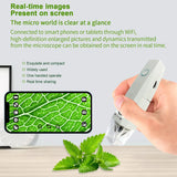 Wireless Digital Microscope, 2MP 50X-1000X Magnification USB Handheld Microscope Inspection Camera with 8 LED Lights & Adjustable Stand, USB Microscope Camera - Imported from UK