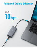 Anker USB C Hub, PowerExpand+ 7-in-1 USB C Adapter with 4K HDMI, 60W Power Delivery, 1Gbps Ethernet, 2 USB 3.0 Ports & SD/microSD Card Readers - Imported from UK