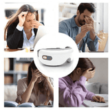 Heated Eye Massager with Music Airbag Massage for Migraines, Dry Eyes, Eye Fatigue, Dark Circles Relief, Improve Sleep - Imported from UK