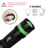 JSL 1000 Lumens Tactical LED Flashlight with 3 Modes, Zoomable, Adjustable Focus & Water Resistant (Container Product Without Box) - Imported from UK