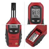 Tacklife HM01 Hygrometer, Digital Humidity & Temperature Meter, Handheld Thermometer Min/Max Hold with Digits LCD Display (Container Product Without Box) - Imported from UK
