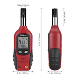Tacklife HM01 Hygrometer, Digital Humidity & Temperature Meter, Handheld Thermometer Min/Max Hold with Digits LCD Display (Container Product Without Box) - Imported from UK