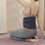 Lumbar Waist Massage Belt, 10W Lower Back Heat Therapy Belt with 3 Temperature Settings &amp; 3 Vibrating Mode for Pain Relief of Abdominal Stomach Lumbar Muscle Strain - Imported from UK