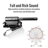 TAKSTAR Camera Video Shotgun Microphone with Deadcat Windscreen, Cardioid Directional Condenser Video Mic for DSLR Camera Canon Nikon DV Camcorder - Imported from UK