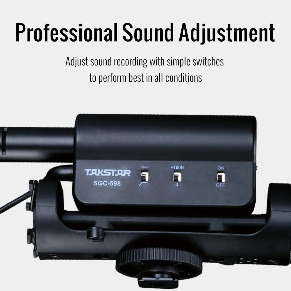 TAKSTAR Camera Video Shotgun Microphone with Deadcat Windscreen, Cardioid Directional Condenser Video Mic for DSLR Camera Canon Nikon DV Camcorder - Imported from UK
