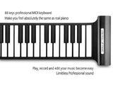 USB MIDI Roll-Up Piano (88 Keys), Silicon Flexible Electronic Piano Keyboard - Imported from UK