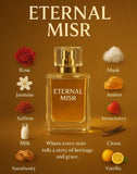 Eternal Misr Perfume 50ml, Crafted with Pure Purity & Floral Luxury, Handmade Organic & Prayer-Safe
