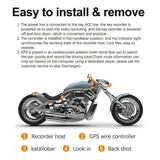 Motorcycle DVR WiFi 5.5" IPS Smart Touch Screen with Dual HD 1080P Cameras, GPS, G-Sensor, TPMS, IP67 Waterproof, SD Card Slot, Wireless Apple Carplay Android 2K HD Recorder - Imported from UK