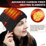 DUKUSEEK Heated Hat with 7.4V Rechargeable Battery, Electric Winter Heated Beanie for Men & Women - Imported from UK
