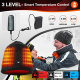 DUKUSEEK Heated Hat with 7.4V Rechargeable Battery, Electric Winter Heated Beanie for Men & Women - Imported from UK