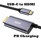 CHOETECH USB-C To HDMI Cable With 60W Power Delivery Charging Port, 1.8m6ft - Imported from UK