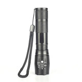 T6 3000 Lumens Powerful LED Flashlight, Super Bright Aluminum Alloy Telescopic Zoomable Tactical Military LED Flashlight / Torch Lamp Light - Imported from UK