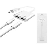 Dual Lightning iPhone Splitter, Apple MFi Certified iPhone Lightning to 2 Lightning Adapter Dongle Audio + Charge + Call + Volume Control Compatible with iPhone/iPad - Imported from UK