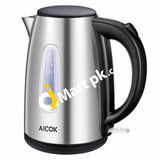 AICOK 1.7L Electric Kettle, 3000W Stainless Steel Quick Boil Water Kettle with Auto Shut-Off & Boil-Dry Protection, BPA-Free Water Boiler for Tea & Coffee Brewing - Imported from UK