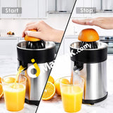 Aicok Electric Citrus Juicer With 2 Stainless Steel Cones Quiet 85W Motor Fast Fresh Juice Bpa Free