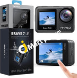 AKASO Brave 7 LE 4K30FPS 20MP WiFi Action Camera with Touch Screen Vlog Camera EIS 2.0 Remote Control 131 Feet Underwater Camera with 2x 1350mAh Batteries - Imported from UK