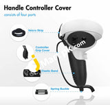 Amvr Touch Controller Grip Cover For Oculus Quest 2 With Anti-Pull Handle & Adjustable Wrist Strap -