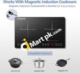 Amzchef 3500W Double Electric Induction Cooker/Hob With 2 Burners Ultra-Thin Body Independent