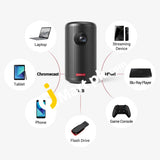 Anker Nebula Capsule Ii Smart Dlp Wifi Projector 200 Ansi Lumen 720P Hd Portable Android Tv 9.0 8W