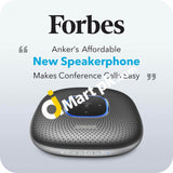 Anker PowerConf Bluetooth 5.0 Speakerphone, 6 Mics, Enhanced Voice Pickup, 24H Call Time, Zoom Certified Bluetooth Conference Speaker - Imported from UK