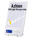 AZHIEN SAD Light Therapy Lamp, 10000 Lux UV-Free Full Spectrum LED Light Box, Sunlight Lamp with 4 Timer Function & Adjustable Brightness, White/Blue Color – Imported from UK