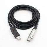 USB Microphone Cable 3M USB Male to 3-Pin XLR Female Microphone Studio Audio Mic Link Converter Cable for Karaoke Singing Instrument Recording - Imported from UK