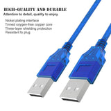 USB 2.0 Extension Cable High-Speed Durable USB Male A to USB Male A Lead 5Gbps Transfer Rate for Printers Keyboards Scanners Hard Drives & More - Imported from UK