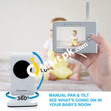 Babysense Video Baby Monitor With 2 Digital Cameras Infrared Night Vision Two-Way Communication Room