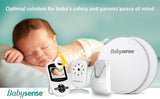 Babysense Video & Baby Movement Monitor - Bundle Pack - Babysense Video Baby Monitor V24 with Babysense 7 Under-The-Mattress Baby Movement Monitor - 2 in 1 - Imported from UK