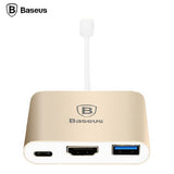 Baseus 3-in-1 Sharp Series Type-C To HDMI+HUB Adapter For MacBook - Imported from UK