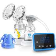 Bellababy Double Electric Breast Feeding Pumps, Pain Free Strong Suction Power, Touch Panel High Definition Display, Come With 24mm Flanges, with Free 3x Milk Storage Bags, 2x Breast Pads, 1x Baby Medicine Cup - Imported from UK