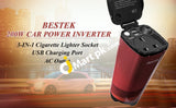 Bestek® 200W 3-In-1 Car Charger ~ Power Inverter Dc 12V To Ac 230V Cigarette Lighter Socket With