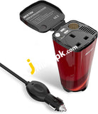 BESTEK® 200W 3-in-1 Car Charger ~ Car Power Inverter DC 12V to AC 230V ~ Cigarette Lighter Socket with AC Plug & 4.5A Dual USB Charging Ports - Imported From UK