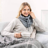 Beurer HK37 To-Go Heated Tube Scarf, Fashionable & Warmth on the Go, Soft Fleece Lining, 3 Temperature Settings (Container Product Without Box &amp; Power Bank) - Imported from UK