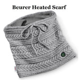 Beurer HK37 To-Go Heated Tube Scarf, Fashionable & Warmth on the Go, Soft Fleece Lining, 3 Temperature Settings (Container Product Without Box &amp; Power Bank) - Imported from UK