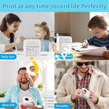 Bluetooth Inkless Photo Printer Portable Mini 200Dpi Pocket / Label Maker With 5 Rolls For Work Plan