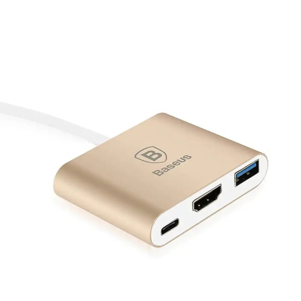 Baseus 3-in-1 Sharp Series Type-C To HDMI+HUB Adapter For MacBook - Imported from UK