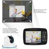 Zoom, pan, tilt baby camera with screen